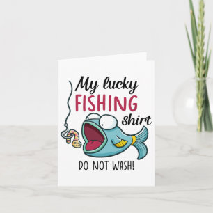 Carte Chance Chemise de pêche Jeunes Enfants Femmes Garç
