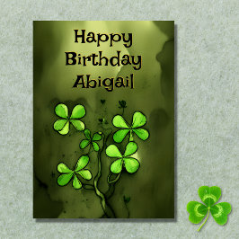 Carte Chance personnalisée des Clovers irlandais Anniver