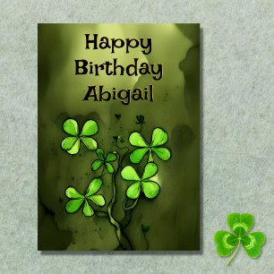 Carte Chance personnalisée des Clovers irlandais Anniver