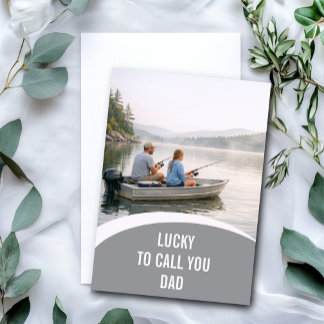 Carte Chanceux de t'appeler Papa Pêche au lac Fête des P
