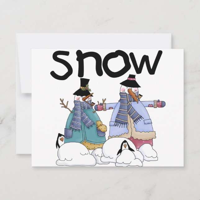 Carte Chandails et cadeaux pour les amateurs de neige (Devant)