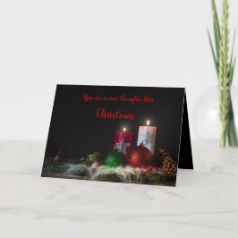 Carte Chandelles de Noël de Bereavement modifiables