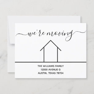 Carte Changement d'adresse chic Nouvelle maison