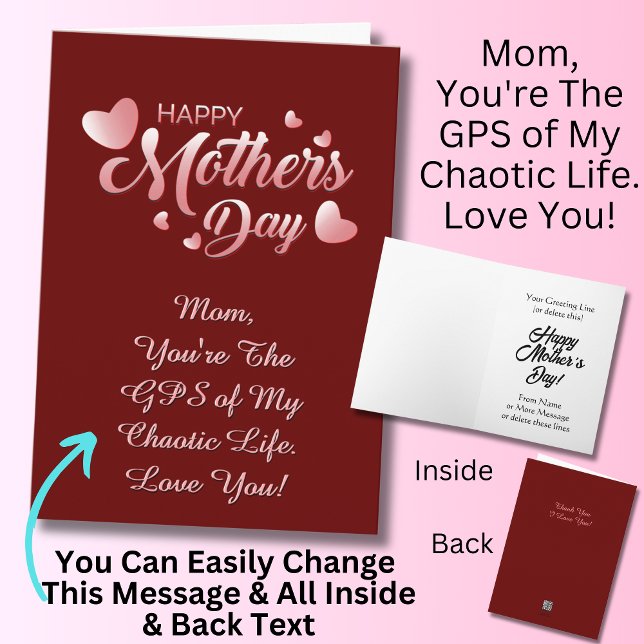 Carte Changer de texte, vous êtes le GPS de ma vie chaot (Créateur téléchargé)