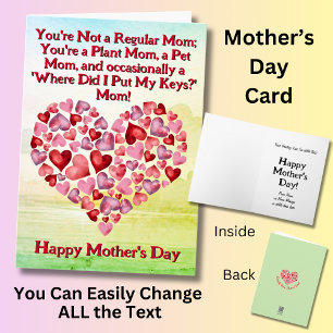Carte Changer le texte, vous n'êtes pas maman normale; P