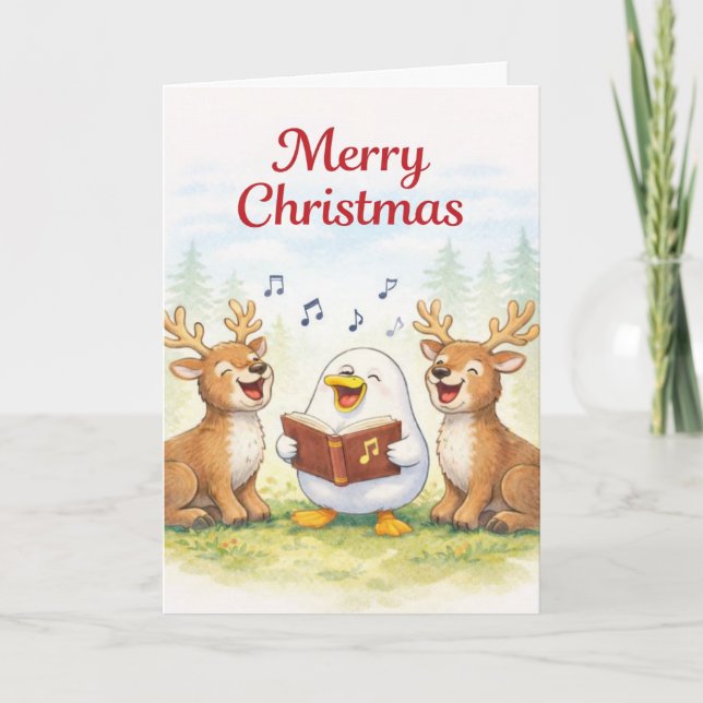 Carte Chantant tout le long...Joyeux Noël (Devant)