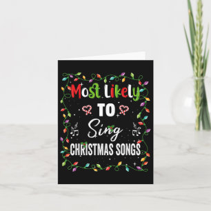 Carte Chanter Chants Chansons De Noël Famille Matchin