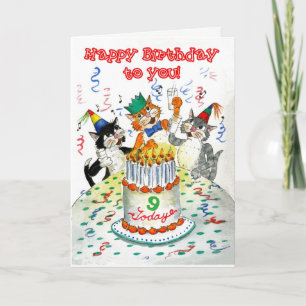 Carte Chanter Chats Personnalisé Anniversaire spécifique