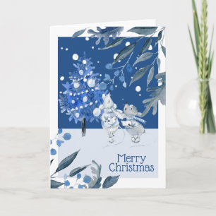 Carte Chanteurs de Cantique de Noël Souris