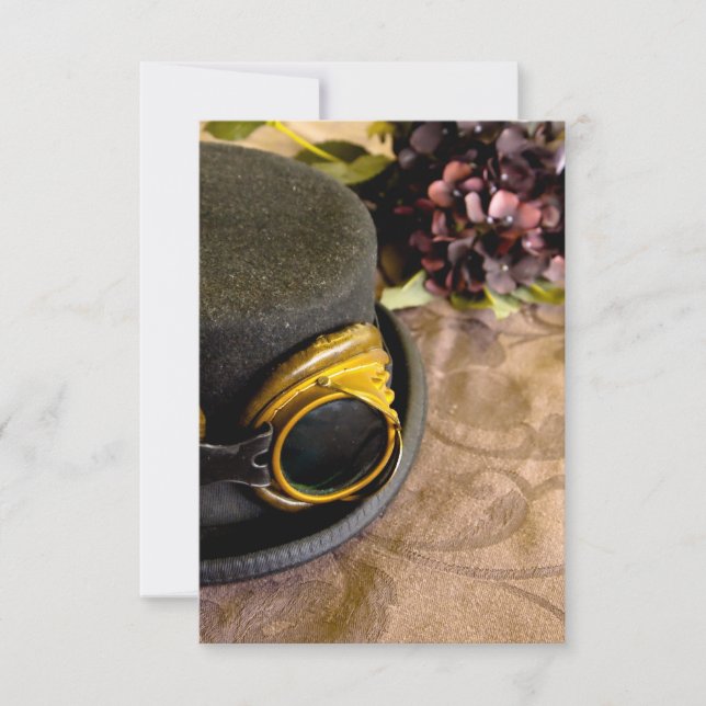 Carte Chapeau à vapeur avec lunettes (Devant)