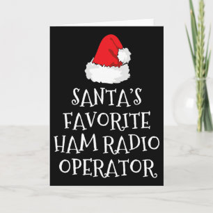 Carte Chapeau de Noël de l'opérateur radio amateur préfé