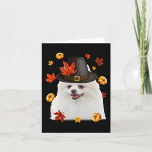 Carte Chapeau de Pèlerin de Chien Poméranien Drôle d'Aut