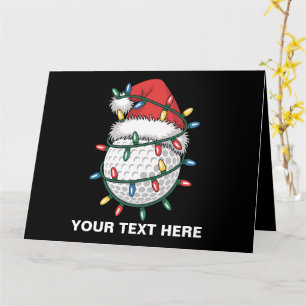 Carte Chapeau de Père Noël à balle de golf personnalisé 