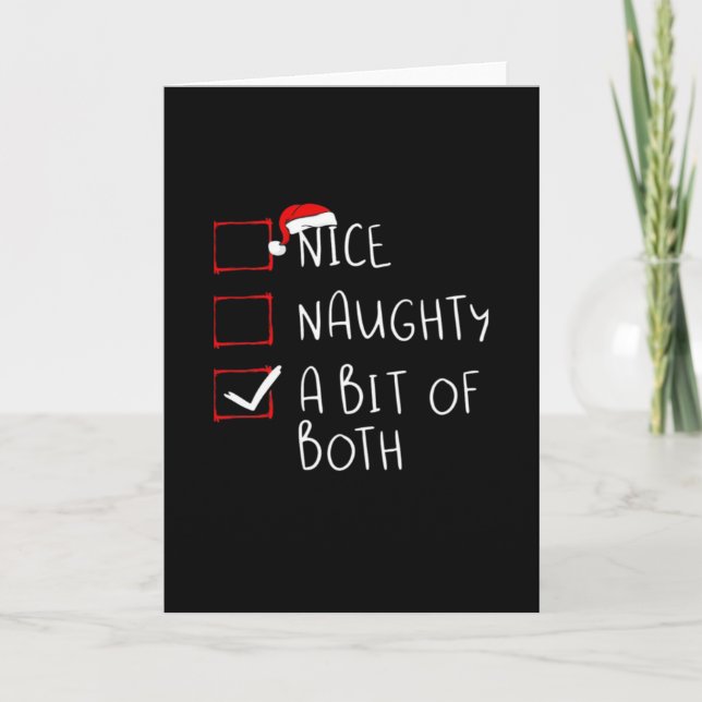 Carte Chapeau de Père Noël mignon et vilain humour ambia (Devant)