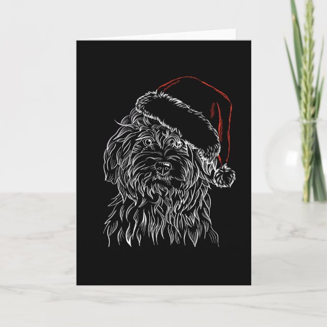 Carte Chapeau de Santa pour chien Havanais (Devant)