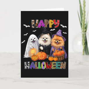Carte Chapeau de sorcière d'Halloween de chien de Pembro