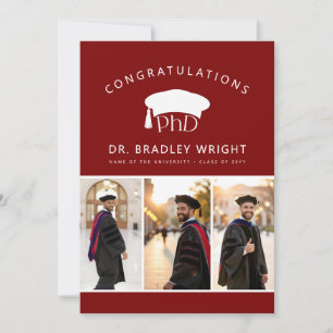 Carte Chapeau doctoral personnalisé de doctorat pour la