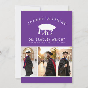 Carte Chapeau doctoral personnalisé de doctorat pour la