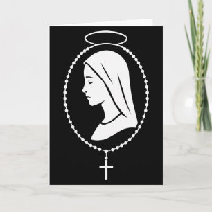 Carte Chapelet de la Vierge Marie - Art de prière cathol
