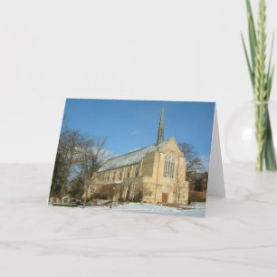 Carte Chapelle Harbison en hiver au Grove City College