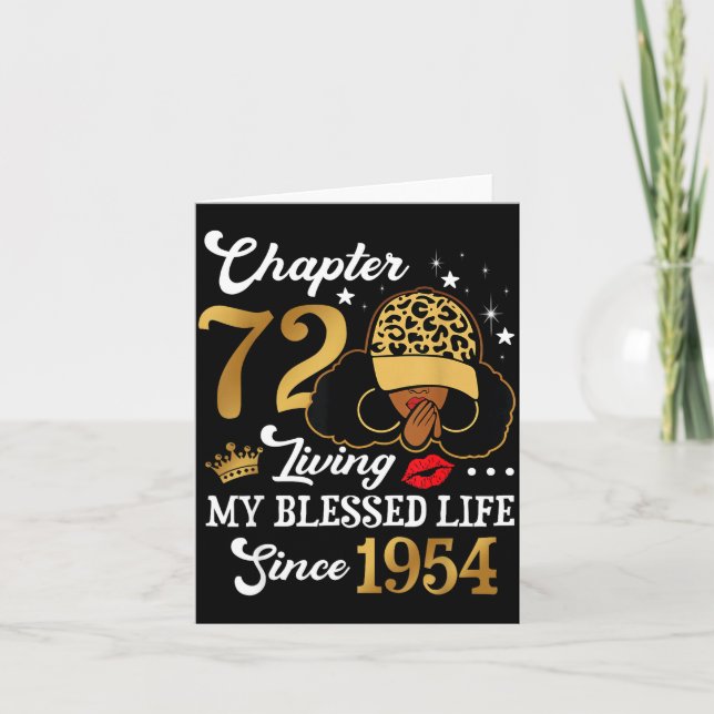 Carte Chapter 72 Living My Blessed Life Since 1954 Afro  (Devant)