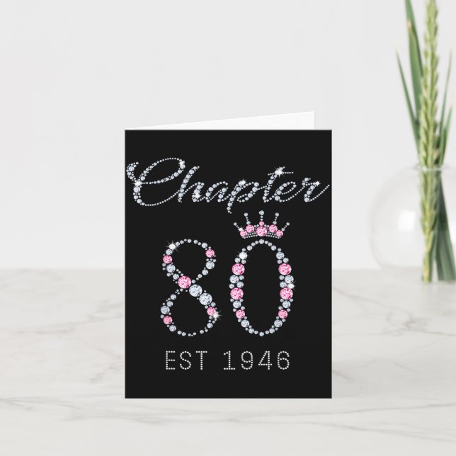 Carte Chapter 80 Est 1946 80th Birthday Tee Gift For Wom (Devant)