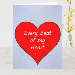 Carte Chaque battement de mon coeur