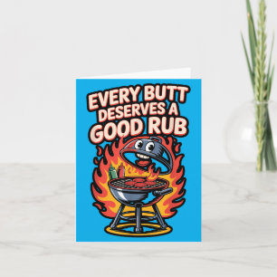 Carte Chaque Fessier Mérite Un Bon Frottement BBQ Cochon
