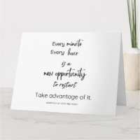 Chaque minute, chaque heure est une nouvelle oppor