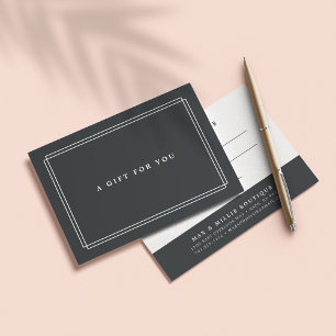 Carte Charbon Chic Certificat cadeau