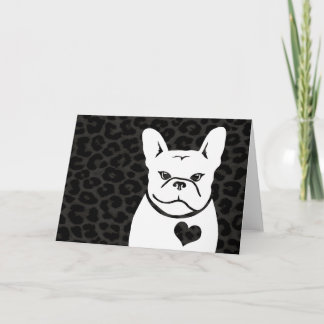 Carte CHARCOAL LEOPARD FRENCHIE