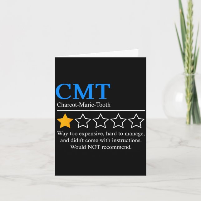 Carte Charcot Marie Tooth Disease Awareness Cmt Not Reco (Devant)