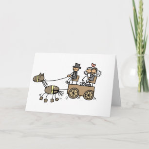 Carte Chariot hippomobile pour des mariages