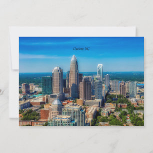 Carte Charlotte, paysage urbain de la Caroline du Nord,