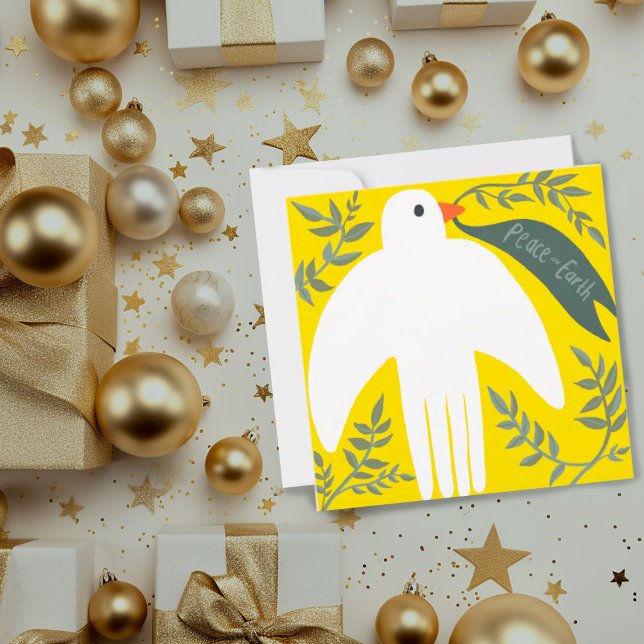 Carte Charmante Peace Dove Noël Noël Noël Noël Noël (Peace on Earth dove holiday card)