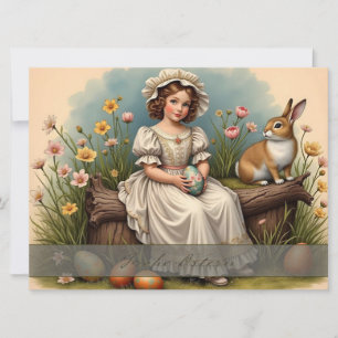 Carte Charme vintage de Pâques