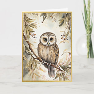 Carte Charming Owl Woodland Salutations