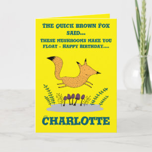 Carte Chars Brown rapides de renard pliés Anniversaire