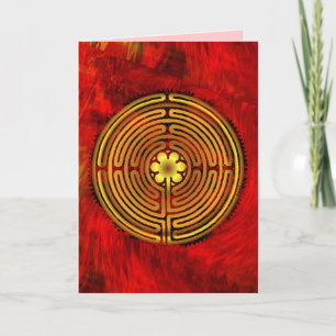 Carte Chartres Labyrinth Fire Blank Card