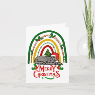 Carte Chartreux chat Joyeux Noël