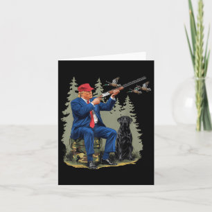 Carte Chasse amusante Canard Trump Camo Chasse Bonjour
