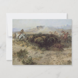 Carte Chasse au bison n° 26 par CM Russell, Indiens vint