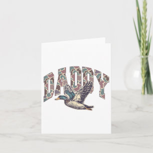 Carte Chasse au canard de Mallard Papa Camouflage rétro 