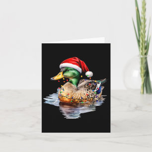 Carte Chasse au canard de Noël Père Noël Xmas Pays Lumiè