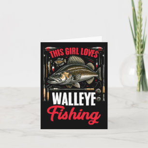 Carte Chasse au walleye Pêcheur Cette fille aime Walley