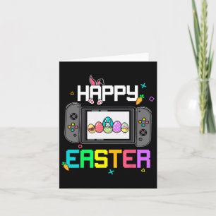Carte Chasse aux oeufs de lapin de Pâques Gamer Enfants