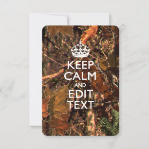 Carte Chasseurs Automne Camouflage Gardez Le Calme Votre