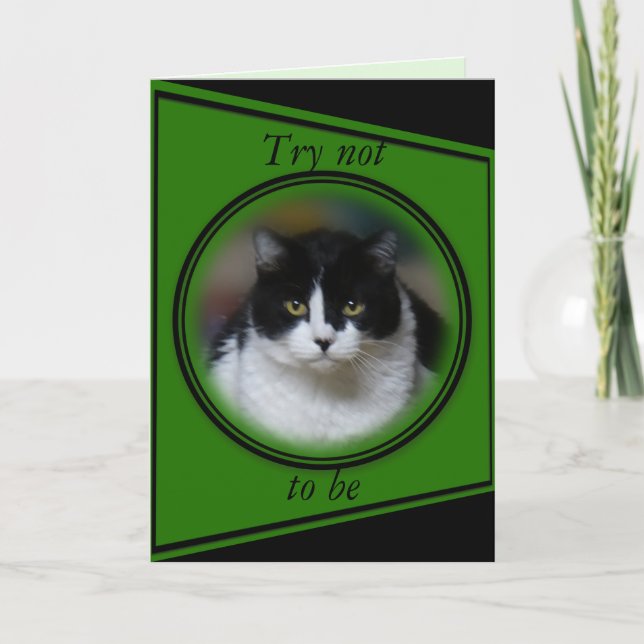 Carte Chat, 1 maximum - customisez pour n'importe quelle (Devant)
