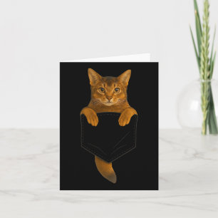 Carte Chat Abyssin Pochettee Cadeaux Drôles Maman Chat P