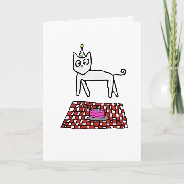 Carte Chat Anniversaire (Devant)